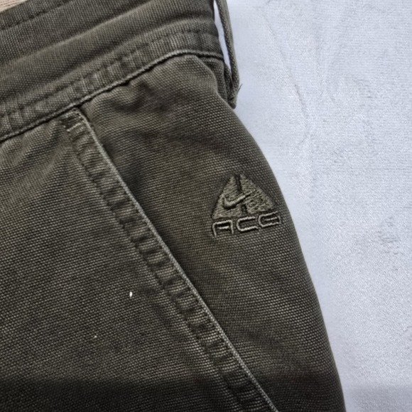 Nike ACG Pants Men 36x32 Olive Green Cargo Canvas Hiking Skater Y2K Vintage - Picture 3 of 9